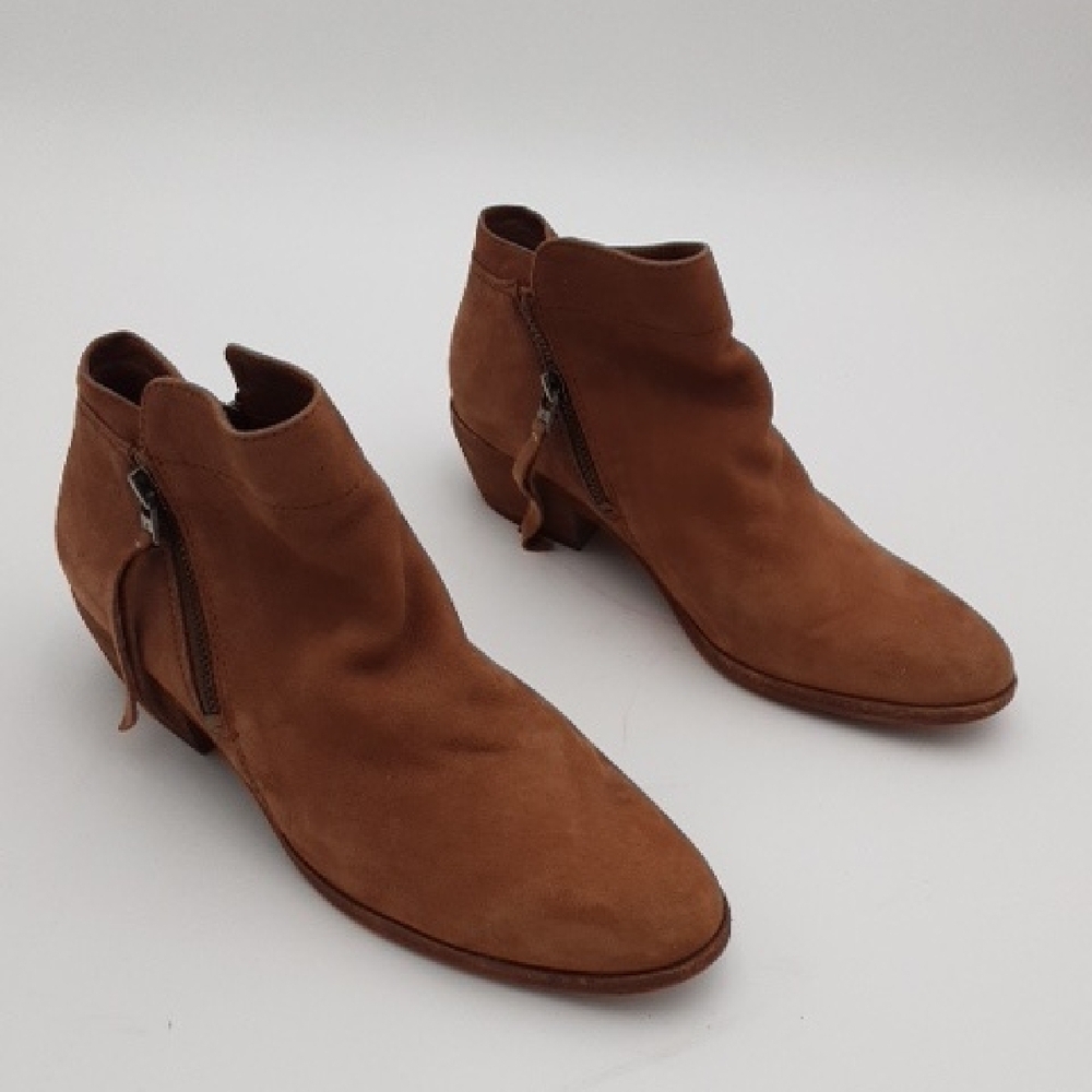 Sam Edelman Women's Tan Ankle Boots Leather 7.5 Casual Festival Rodeo Y2k Retro